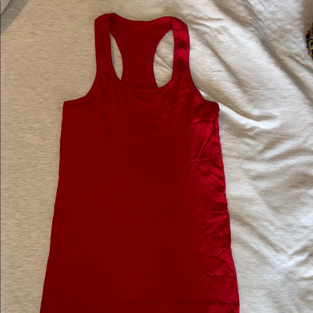 Red lululemon racer back tank
